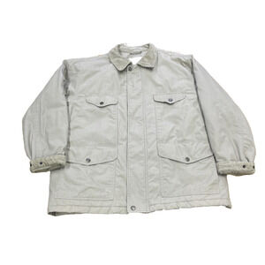 Vintage Faded Glory Workwear Jacket Barn Coat Chore Men’s Large Beige Quilted